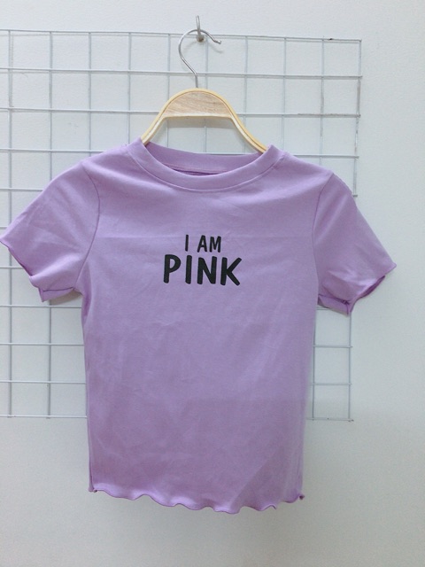 Áo croptop in I am Pink