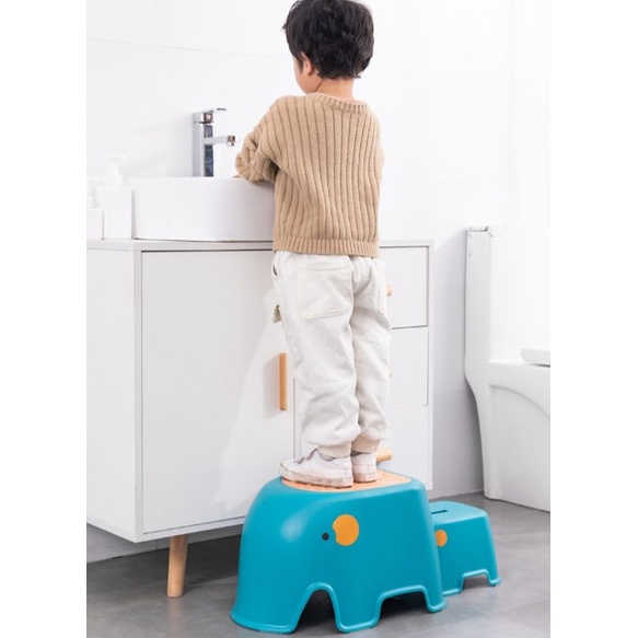 Ghế kê chân hình con voi cho bé, ghế tự lập, hình thành thói quen tự lập sớm
