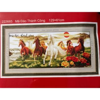 Tranh thêu chữ thập Mã Đáo Thành Công 222685-129x61cm