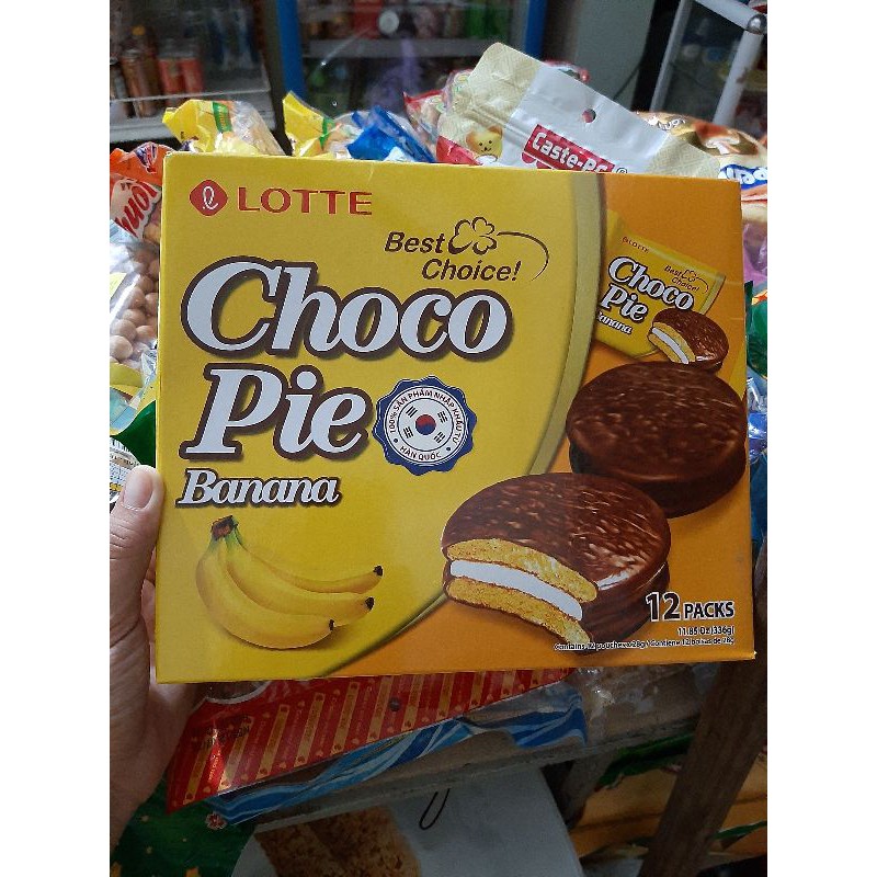 Bánh Chocopie lotte đủ vị hộp 12 cái 336g