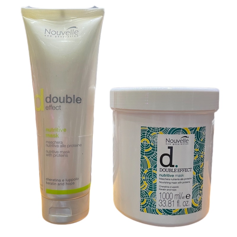 Hấp dầu dược thảo dưỡng chăm sóc tóc hư Nouvelle Double Effect Nutritive Mask 1000ml ( New 2022 )