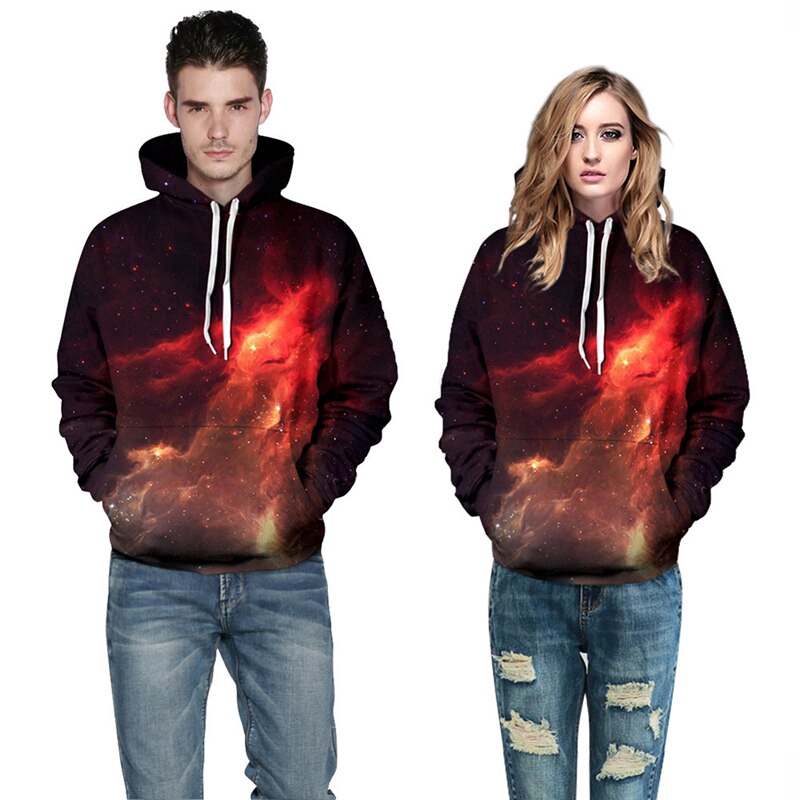 Áo Hoodie Galaxy 3D form rộng có nón dành cho cả nam và nữ