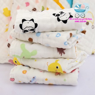 KHĂN XÔ 6 LỚP RỬA MẶT CHO BÉ