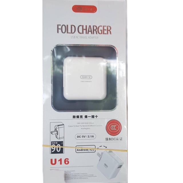 Cóc sạc nhanh Ipad BYZ U16 (2.1A) Full Box