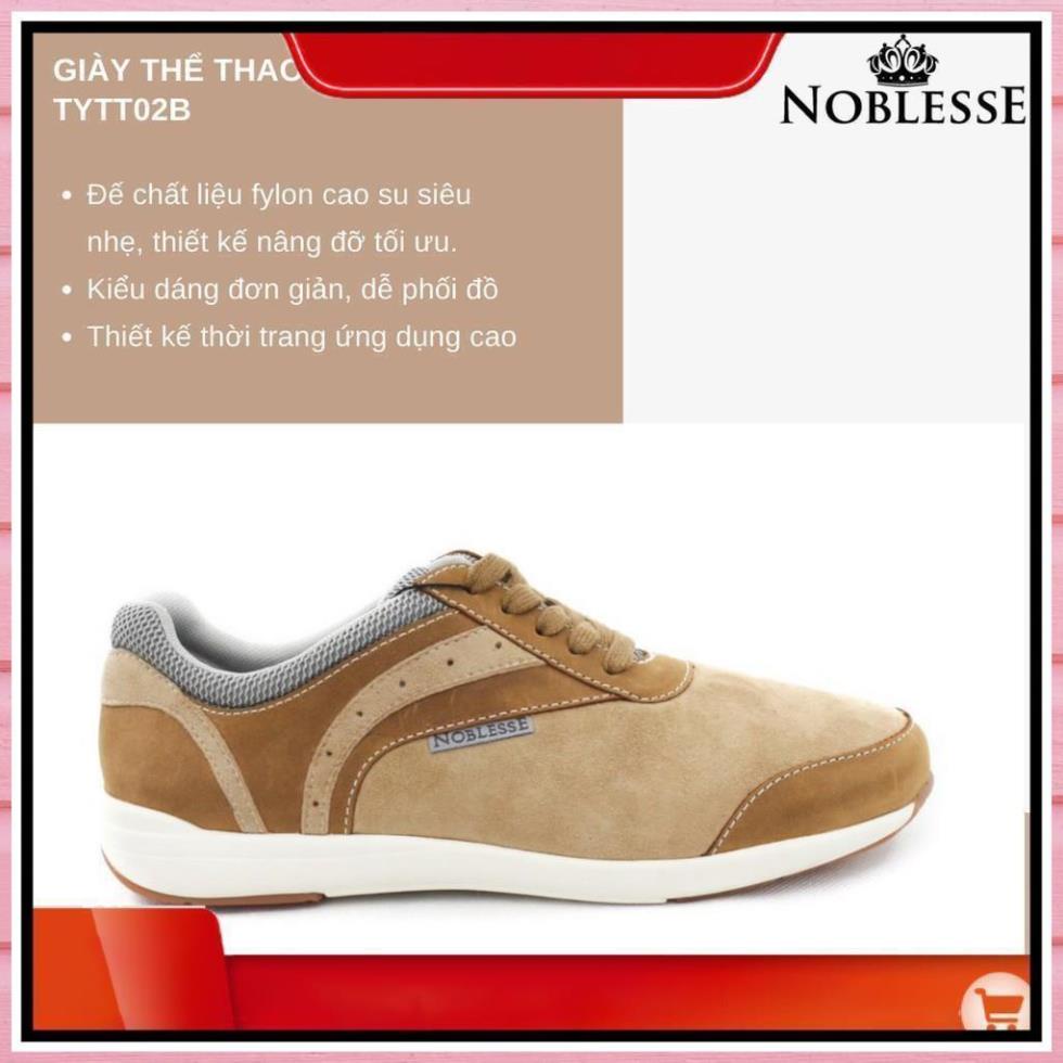GIÀY THỂ THAO NAM DA LỘN ĐẸP CỔ THẤP THỜI TRANG NOBLESSE TYTT02B