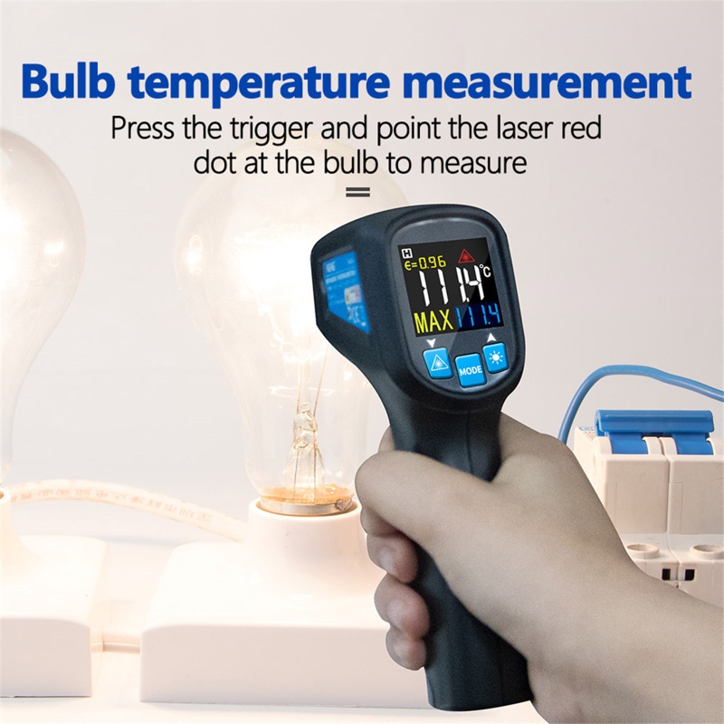 Nhiệt Kế IR Màn Hình LCD Hiển Thị Nhiệt Độ Và Độ Ẩm