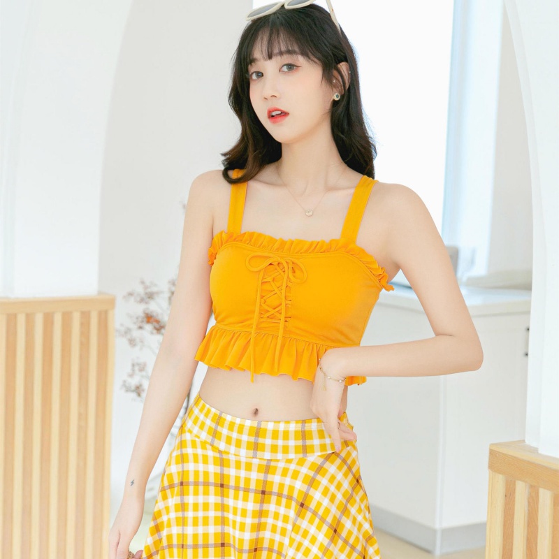 Set Đồ Tắm Họa Tiết Ca Rô Phong Cách Nhật Bản Dành Cho Nữ | BigBuy360 - bigbuy360.vn