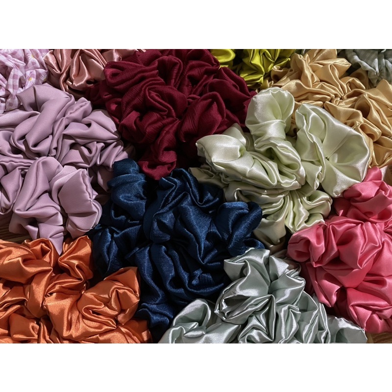 100 dây HÀNG LOẠI MỘT -Scrunchie buột tóc hoa nhí, sọc caro,phi bóng nhiều kiểu xinh xắn