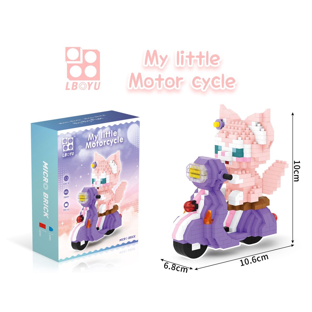 Khối Lắp Ráp Xe Mô Tô 7550A-7555A Chất Lượng Cao