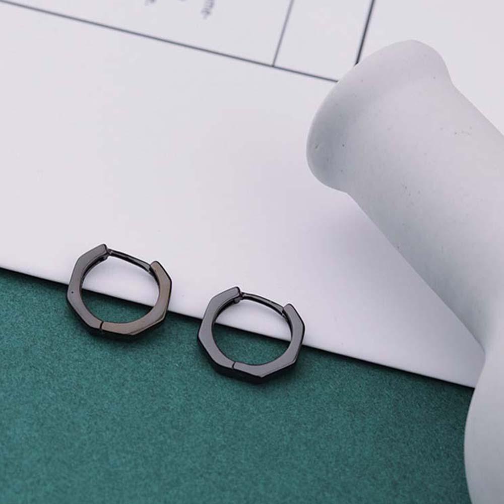 Bông Tai Hình Bát Giác Bằng Đồng Phong Cách Hàn Quốc Cho Nữ