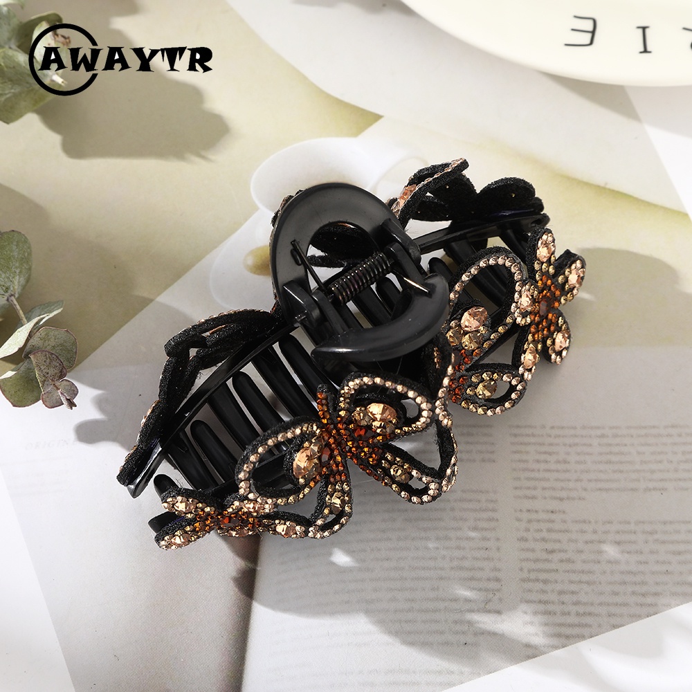 Kẹp Tóc Hình Hoa Đính Đá Phong Cách Retro Thời Trang Cho Nữ