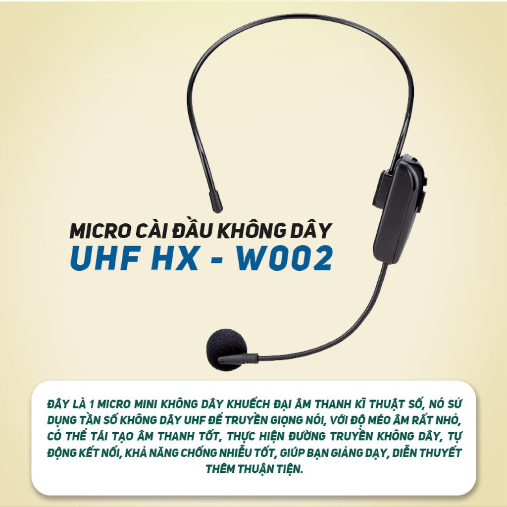 (FREESHIP)TẶNG CÁP IPHONE HX-002W MICRO KHÔNG DÂY CAO CẤP DÙNG CHO MỌI LOA TIỆN LỢI