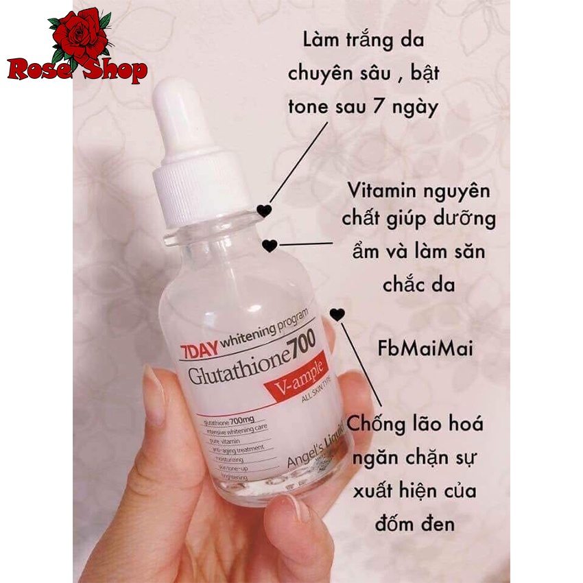 Serum Huyết thanh trắng da 7 day whitening program glutathione 700