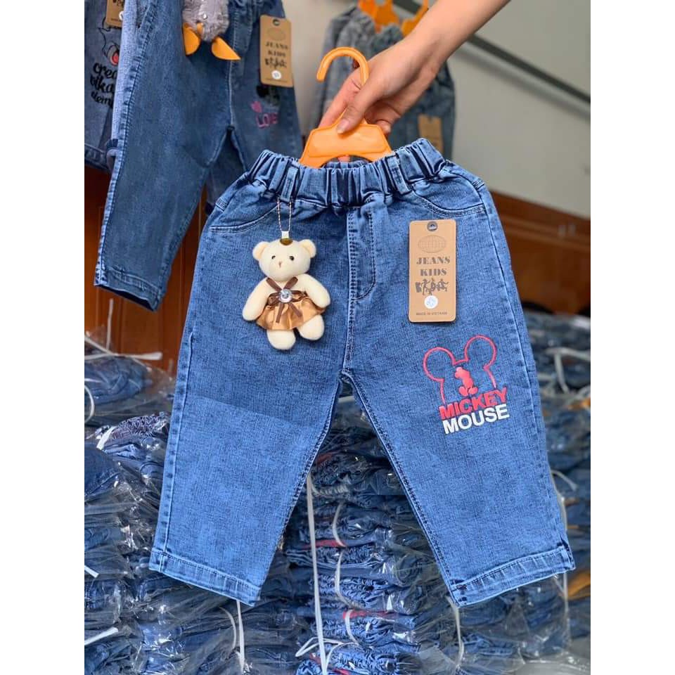 Quần jeans lửng cho bé gái 18-32kg