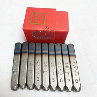 Bộ đột số đóng số 6mm-XUÔI