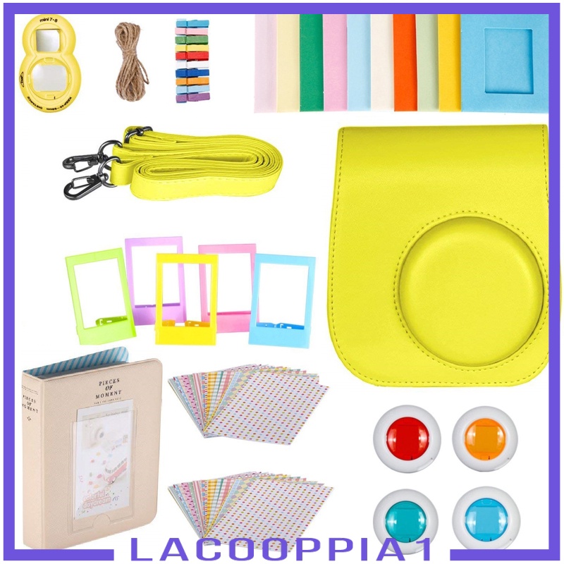 [LACOOPPIA1] Accessories Bundle Kit For Fujifilm Instax Mini 9 Camera With Straps