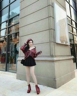 Áo sơ mi da rắn sadnh điệu