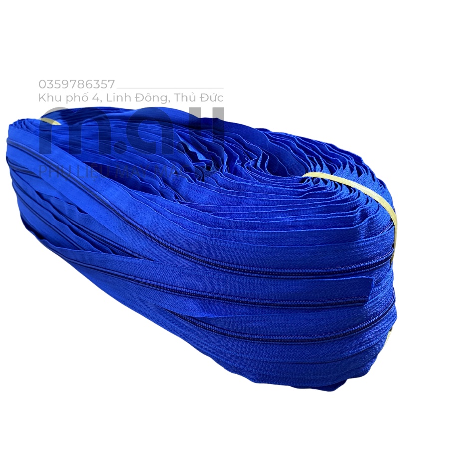 Cuộn dây khoá kéo số #5 BKK nhiều màu 180m tặng kèm 5 đầu kéo