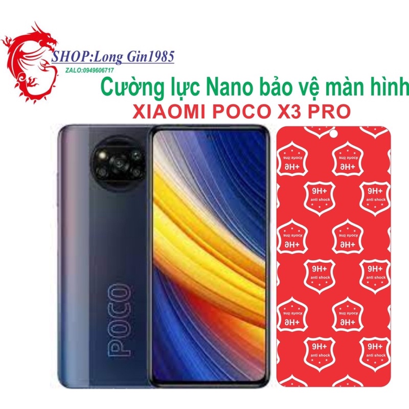 Xiaomi POCO X3 PRO Cường lực Nano chống va đập chống trầy xước tốt