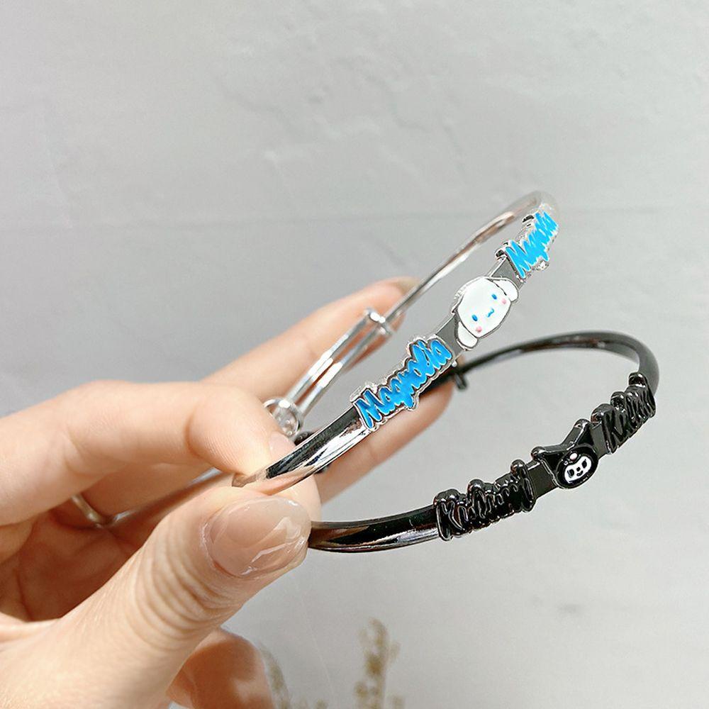 MXGOODS Vòng Tay Kim Loại Mặt Hình Kuromi My Melody Cinnamoroll Dễ Thương