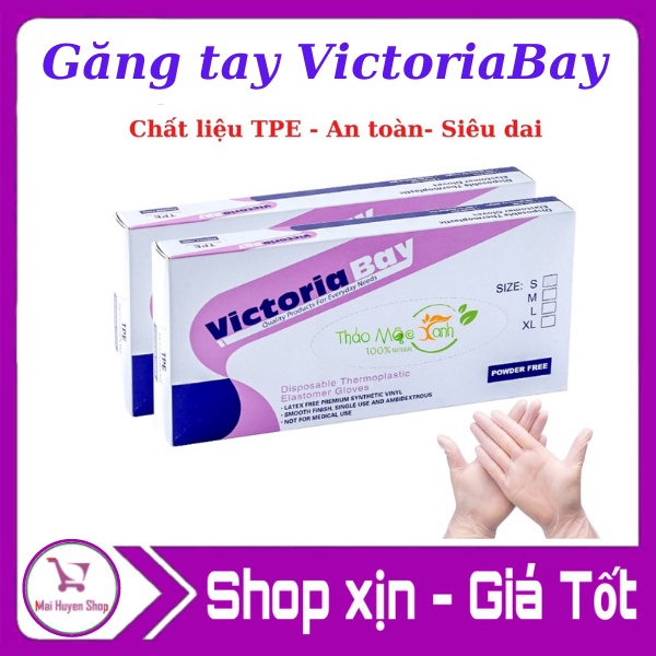 [Sale xả kho] Hộp 100 găng tay nấu ăn siêu dai Victoria Bay