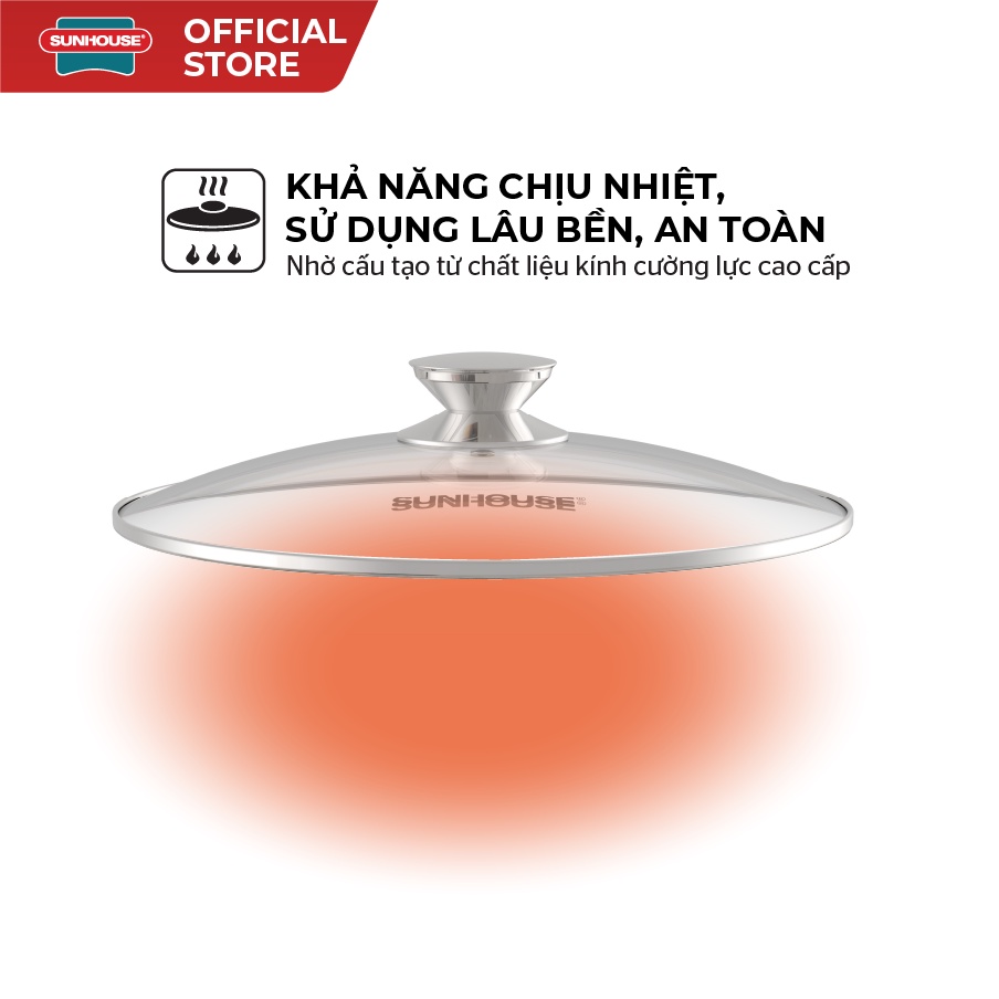 [Mã LIFEHL25 giảm 10% đơn350K] Vung kính cường lực siêu bền SUNHOUSE G20-24-26-29