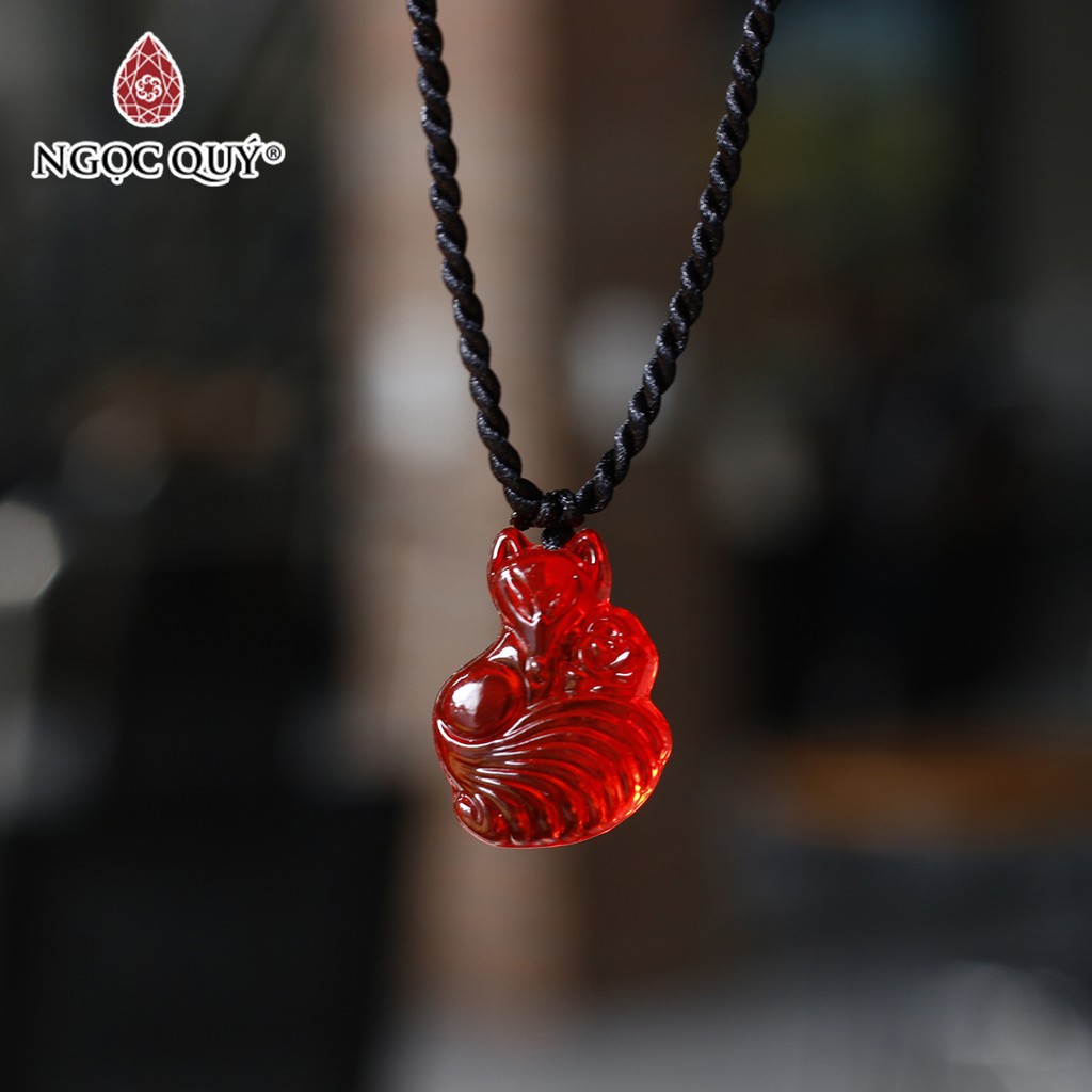 Dây Chuyền Hồ Ly Pha Lê Đuôi Xòe - Ngọc Quý