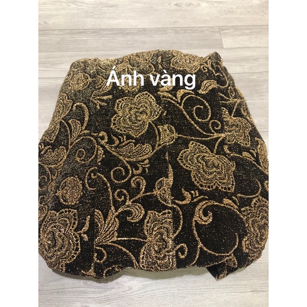 ĐẦM DỰ TIỆC TRUNG NIÊN THUN KIM SA CO GIÃN M109
