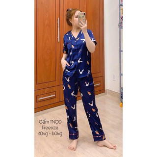 Combo bộ ngủ pijama lụa gấm đẹp