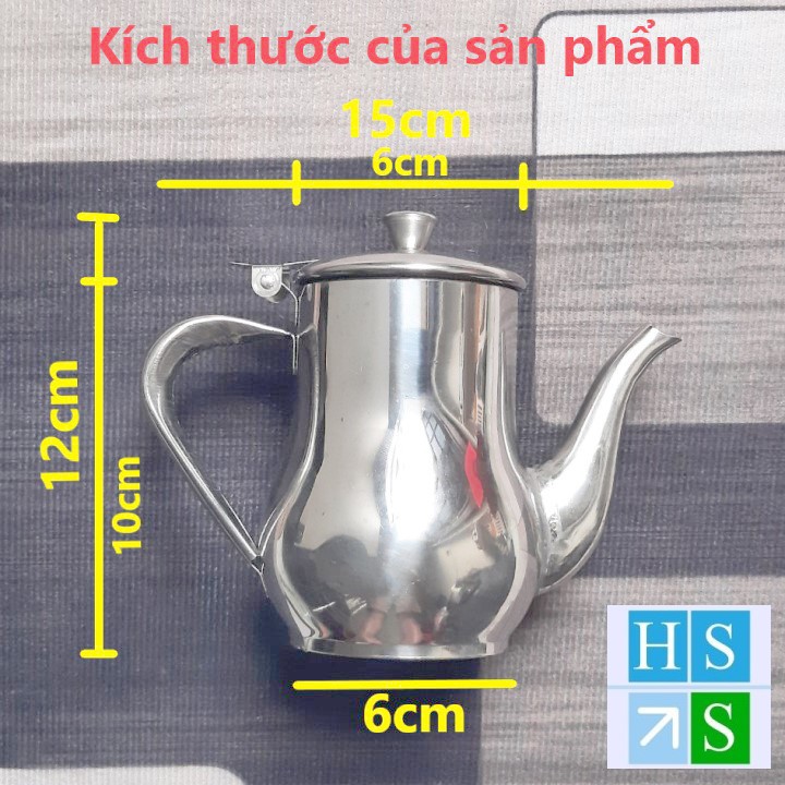 (Bán sỉ) ẤM PHA TRÀ INOX 304 ( 300ml ) giá rẻ bình dân phù hợp cho gia đình quán cà phê, quán nước, quán ăn -NPP HS shop