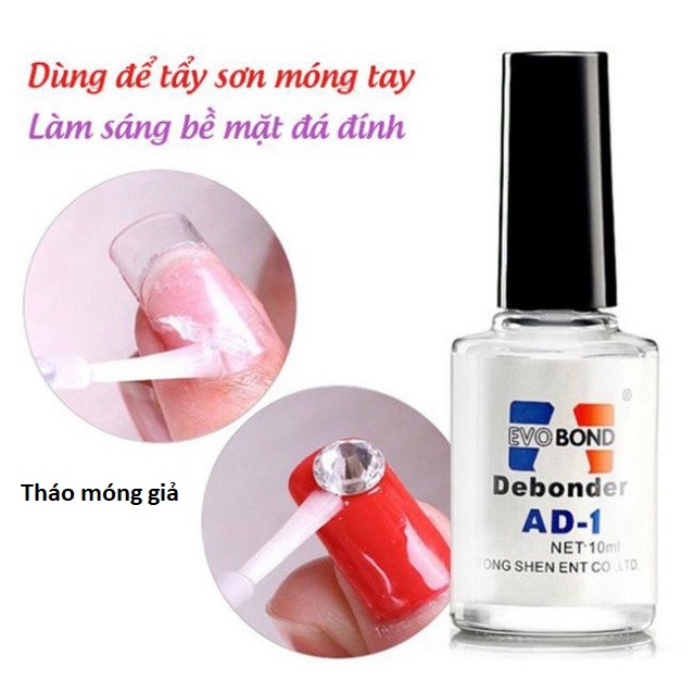 Nước sáng đá, tháo móng giả, tháo đá