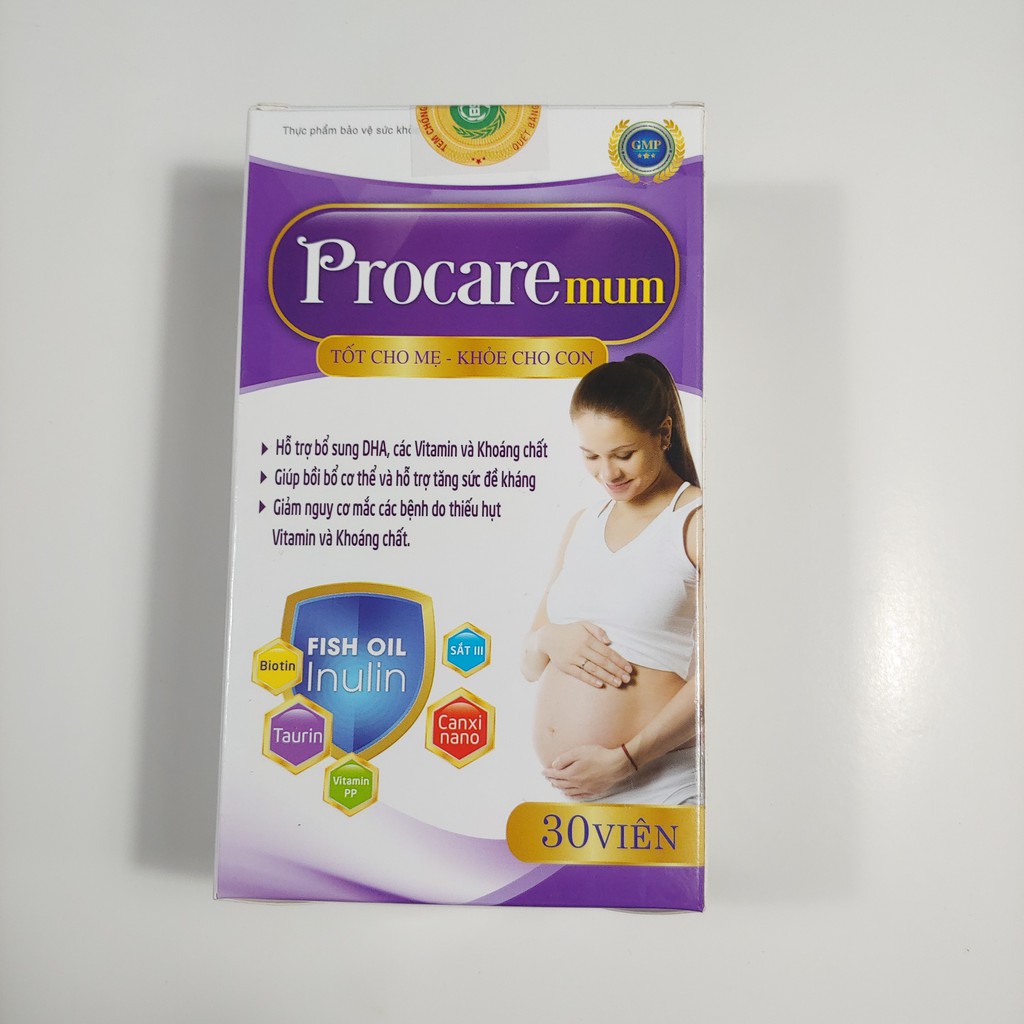 Viên Bổ Bầu 🍓 FREESHIP 🍓🍒 Procare Mum bổ sung DHA , các Vitamin và Khoáng Chất cho phụ nữ mang thai (30 viên).