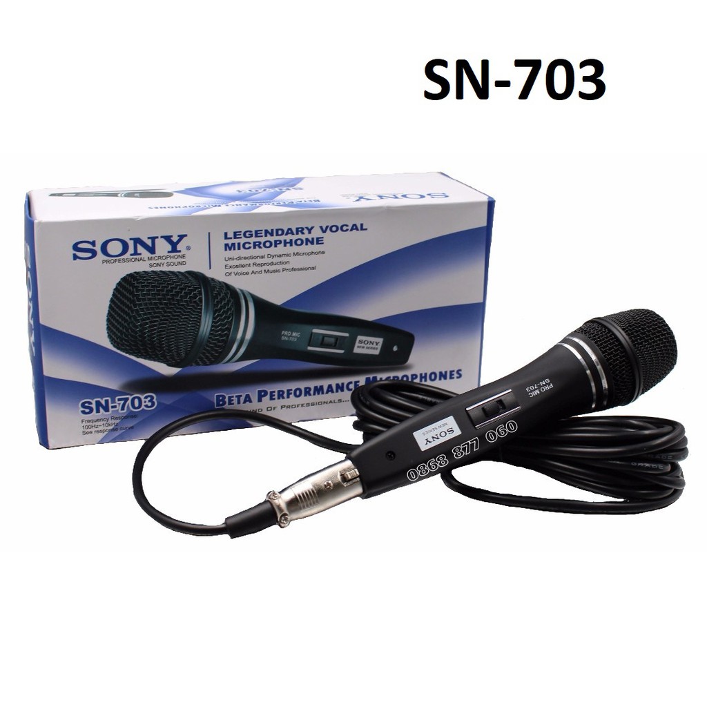Mic Có Dây TOMAHAWK, Mic Có Dây Sony Sn-555, Hát Karaoke Gia Đình, Siêu BềN, Độ NhạY Cao