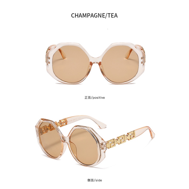 Kính Mát Gọng Tròn Oversized Thiết Kế Thời Trang Cho Nữ