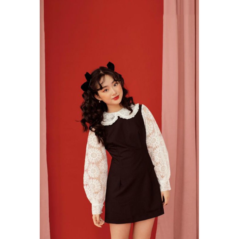 Đầm suông doll phối xô thêu✨