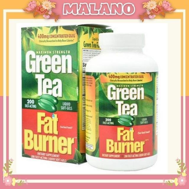 Green Tea Viên uống giảm cân an toàn chiết xuất từ trà xanh detox cơ thể hộp 200 viên Hàng Mỹ MOLYNA