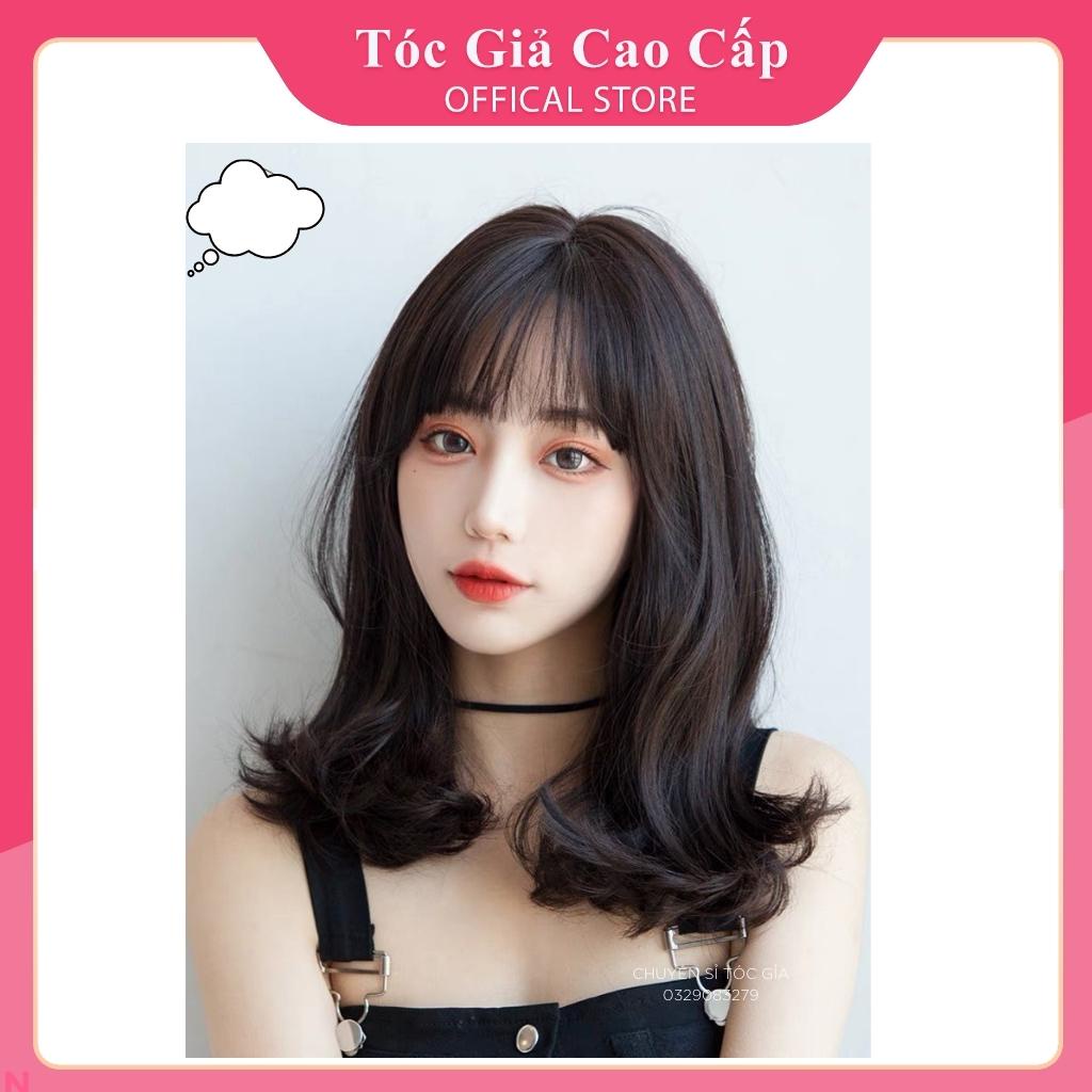 Tóc giả nguyên đầu xoăn ngắn FREESHIP nguyên đầu tặng kèm lưới, C0304