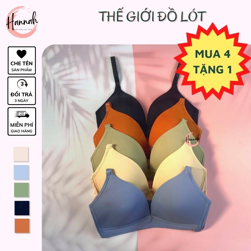 Áo lót đúc su nước màu trơn siêu nhẹ không gọng xuất nhật Basic HANNAH SECRET A04
