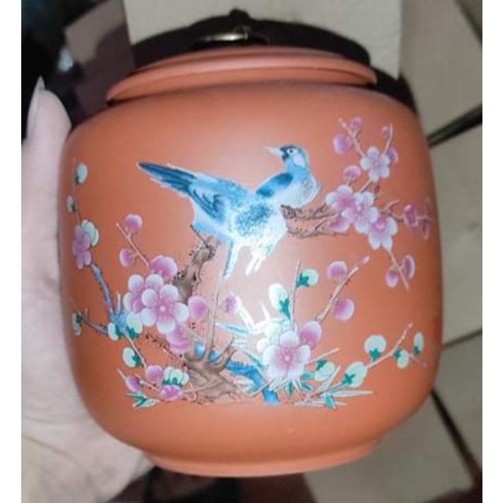Hũ, Bình đựng trà gốm Tử Sa Đức Hoá cỡ lớn dung tích 230g nắp rất khít
