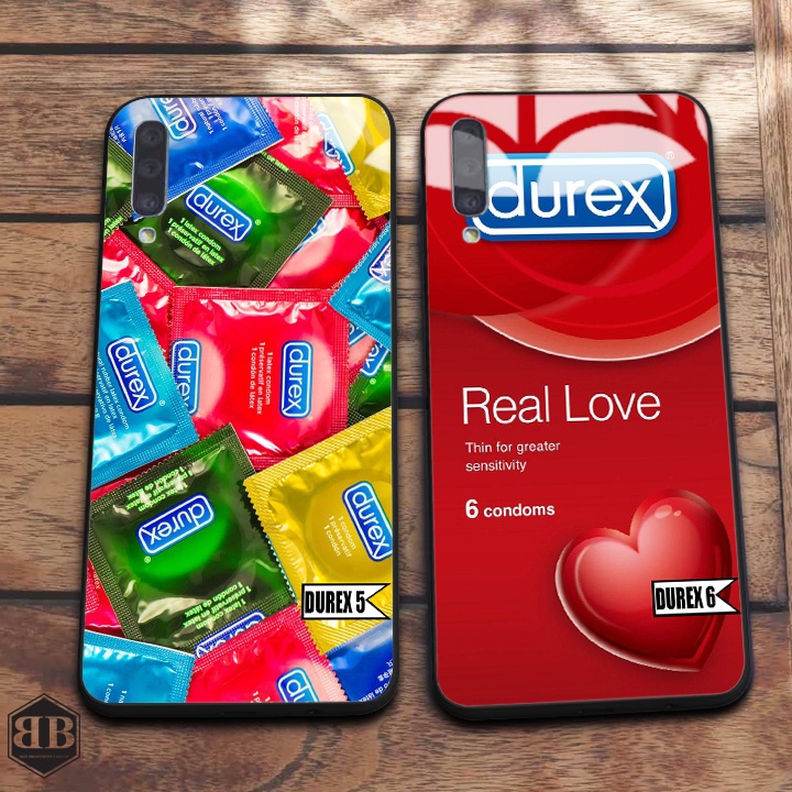 Ốp lưng kính cường lực Samsung Galaxy A30S / A50 / A50S hình durex cực đẹp