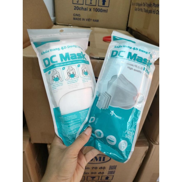 (Combo 50-300 Cái) Khẩu Trang DC Mask, HD KF94 Kháng Khuẩn Kiểu Hàn Quốc Màu Đen, Trắng, Xám, Hồng, Xanh