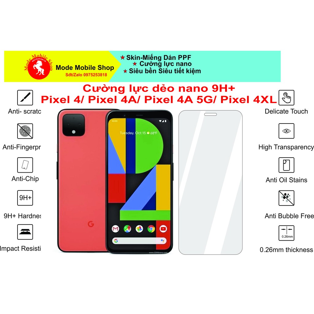 Cường lực dẻo bảo vệ màn hình điện thoại Google Pixel 4/ Pixel 4A/ Pixel 4A 5G/ Pixel 4XL