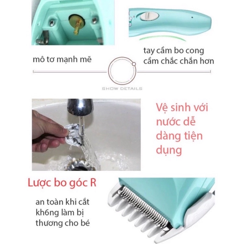 Tông Đơ Cắt Tóc Cho Bé TOIR TR102 Kèm Dây Sạc