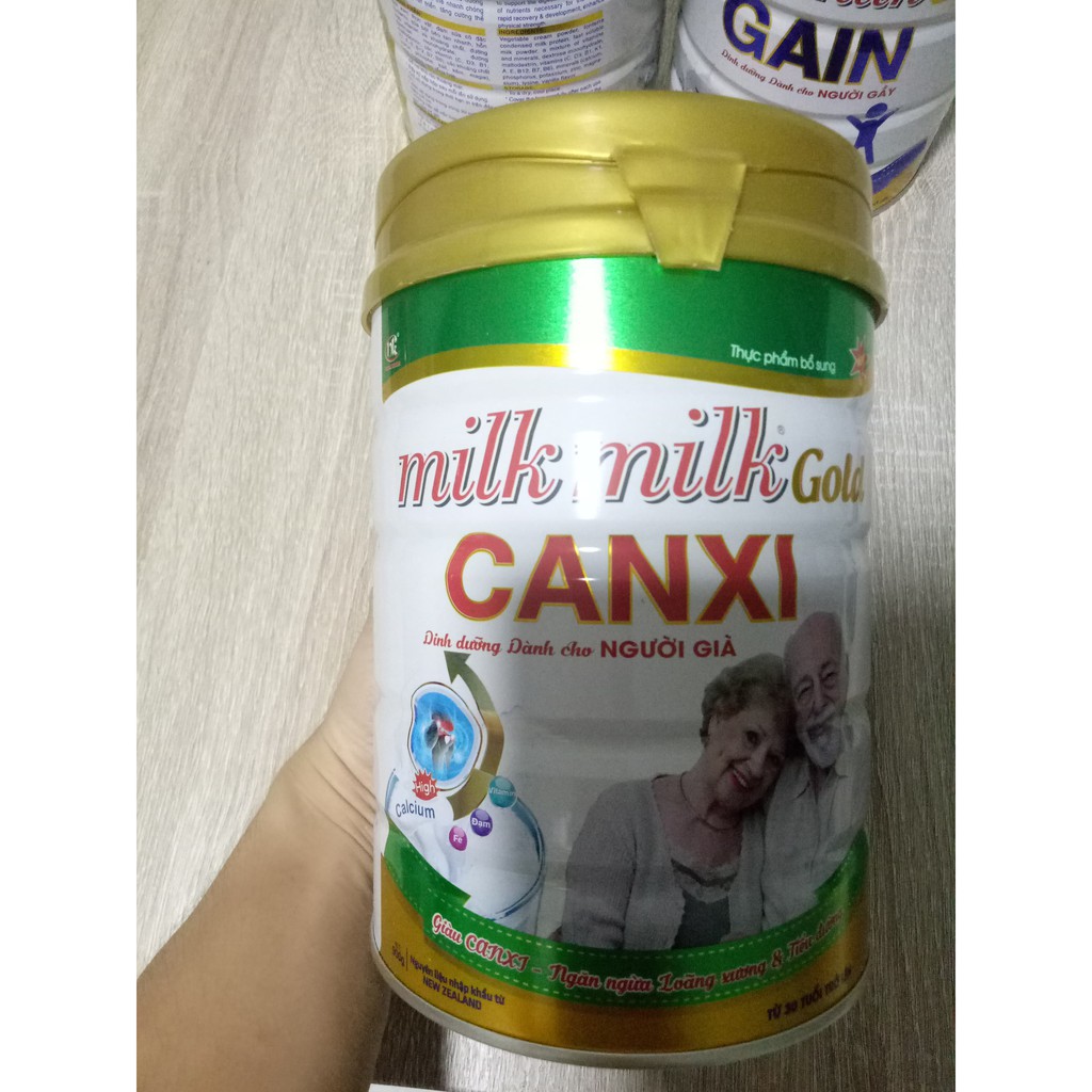 (Mẫu mới) SỮA CANXI DÀNH CHO NGƯỜI GIÀ LOÃNG XƯƠNG VÀ TIỂU ĐƯỜNG LON 900g - milkmilk