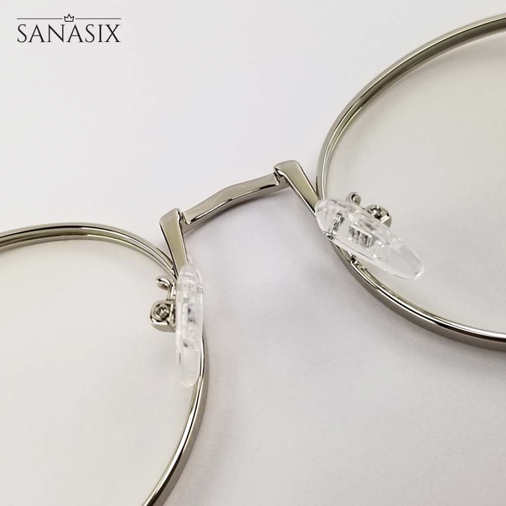Gọng kính nam nữ mắt cận tròn màu bạc, viền gọng kim loại dày 3019. Tròng kính giả cận 0 độ chống ánh sáng xanh, tia UV | BigBuy360 - bigbuy360.vn