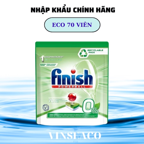 Viên rửa bát FINISH ECO 0% hữu cơ tự nhiên nhập khẩu châu âu