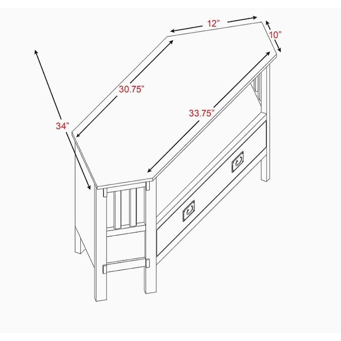 Kệ tivi góc màu gỗ tự nhiên cào cước giả cổ - Kệ tivi cổ điển Châu Âu hàng xuất khẩu