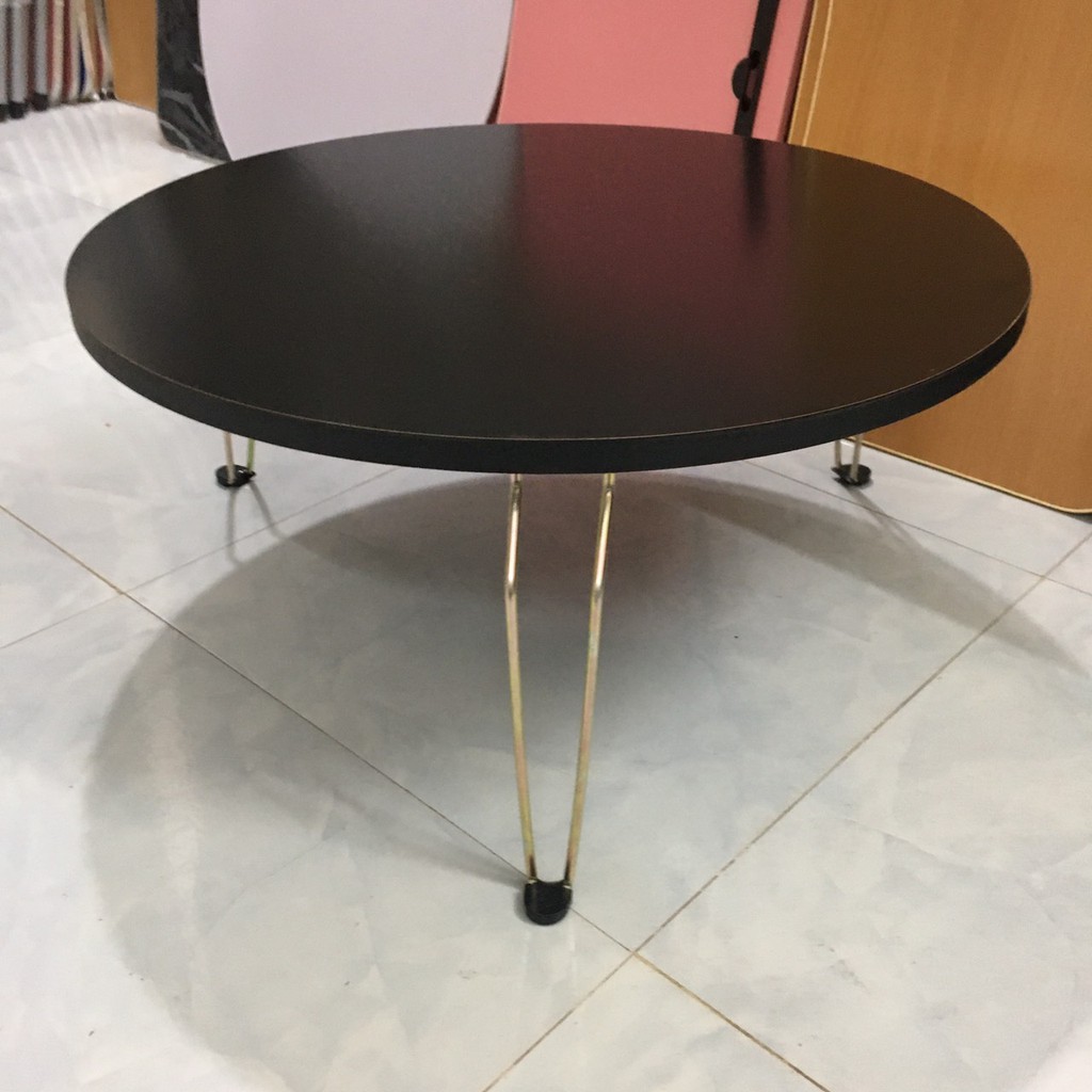 Bàn gỗ tròn màu đen siêu đẹp | BigBuy360 - bigbuy360.vn