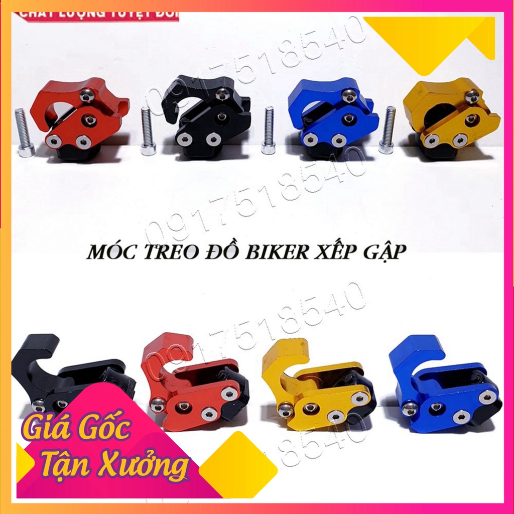 Móc treo đồ Biker Lắp Nhiều Loại Xe Xếp Gập Gọn Gàng (Ảnh Sp thật)