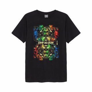 Áo thun Overdose in 3D ma trận khối lập phương trên nền tàu vũ trụ sắc màu T0313